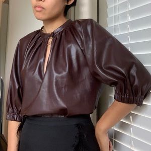 Zara leather top
